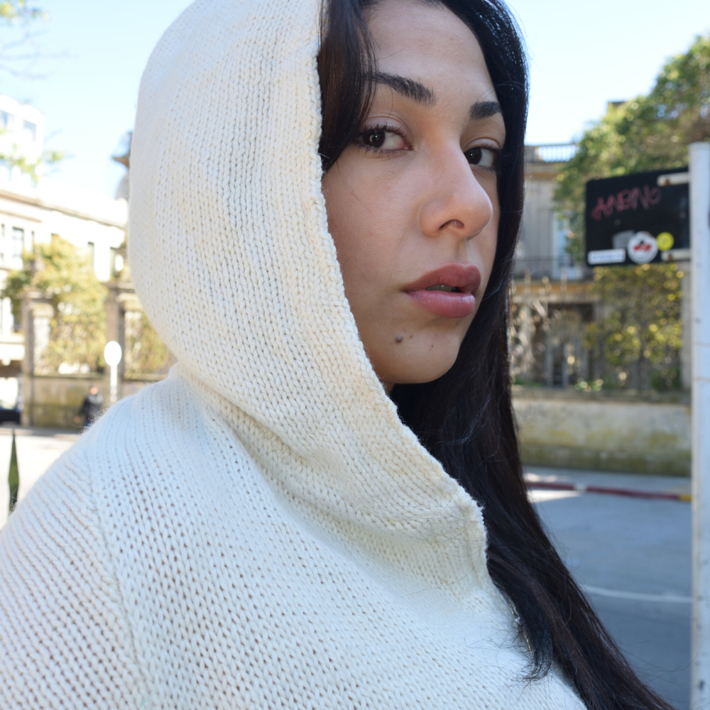 Campera Tejida Teo Crudo